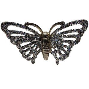 Boho Vintage Adjustable Butterfly Ring Glitter Wings Statement Fashion Jewelry
